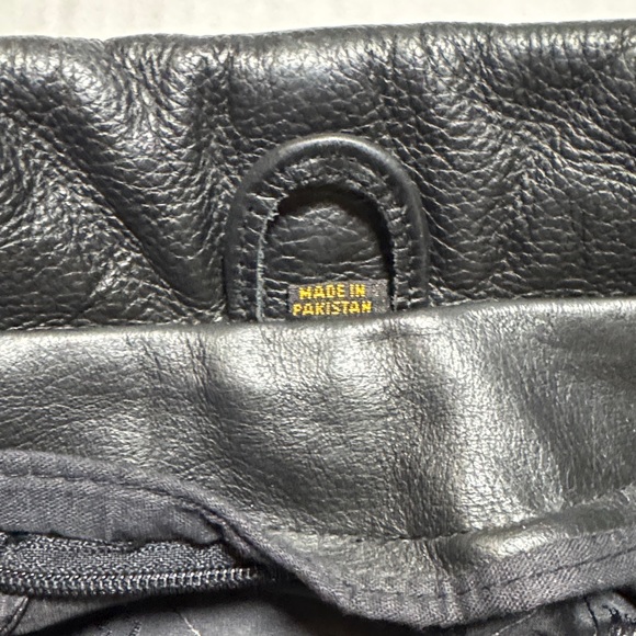 Rose Suede Inlay Black Leather Fringe Braided Moto Biker Jacket High Quality M/L - Picture 12 of 16